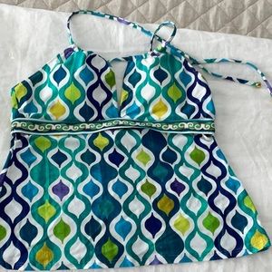 Trina Turk, Tankini (size 10) Caftan (Small) to match.